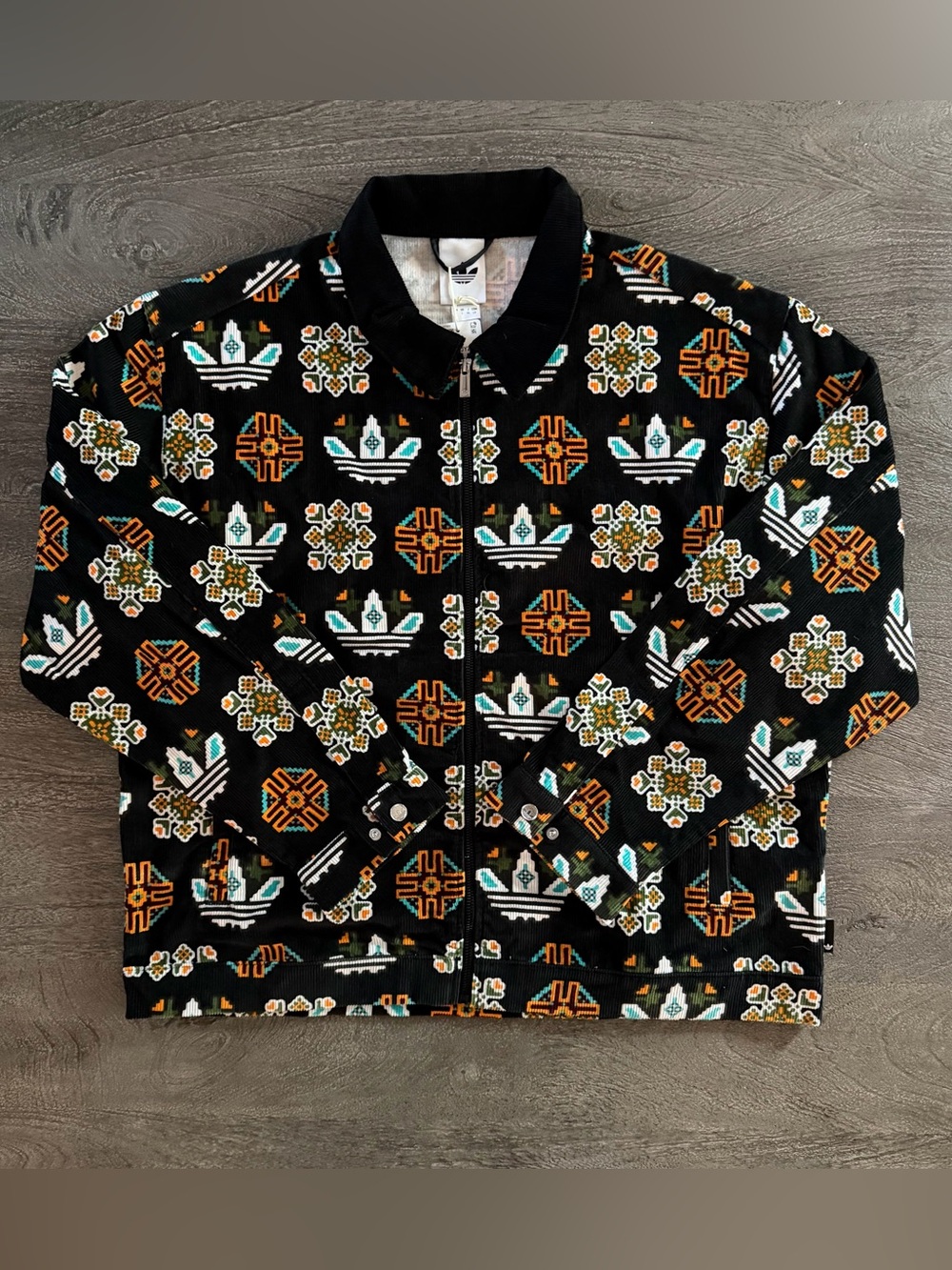 Adidas Originals Monogram Allover Print Loose Coach Jacket